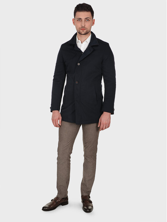 Evenemen Evenemen Płaszcz przejściowy RUFFO G Granatowy Slim Fit