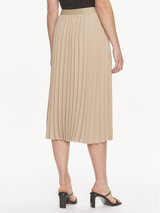 Tommy Hilfiger Tommy Hilfiger Plesirana suknja Fluid WW0WW41793 Bež Regular Fit