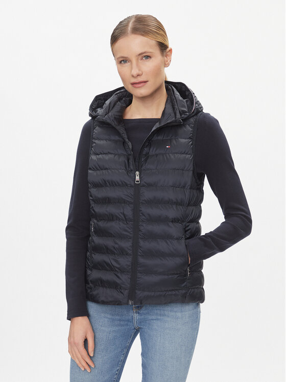 Vestă Global Stripe WW0WW42051 Bleumarin Regular Fit