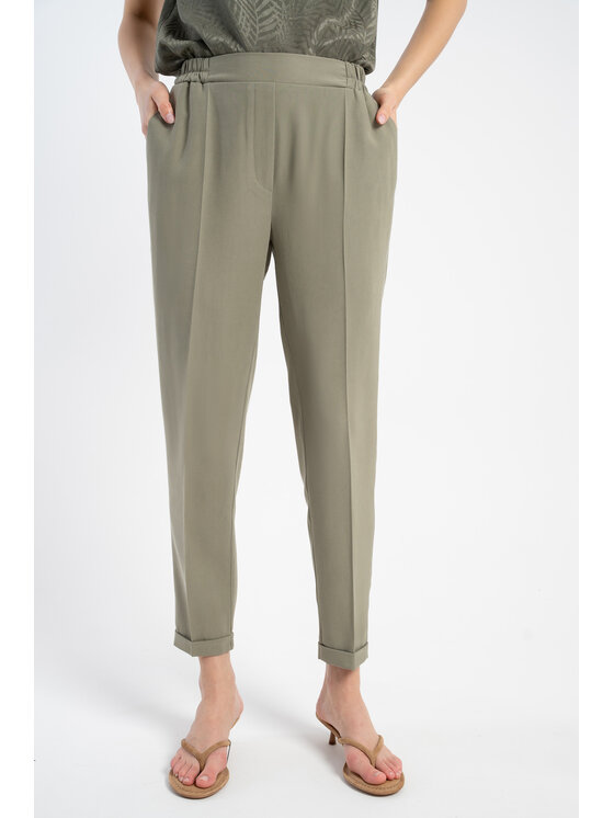 CLICK CLICK Παντελόνι υφασμάτινο 30-419 Πράσινο Skinny Fit
