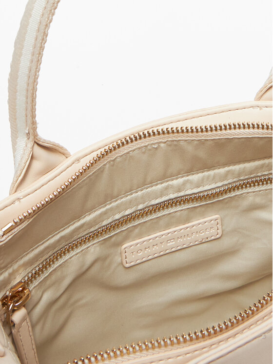 Tommy Hilfiger Tommy Hilfiger Torbica Th Logotape Mini Tote AW0AW17201 Écru