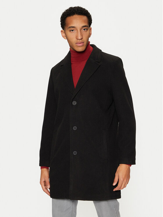 Brave Soul Prechodný kabát MJK-AUGUSTINEBLK Čierna Regular Fit