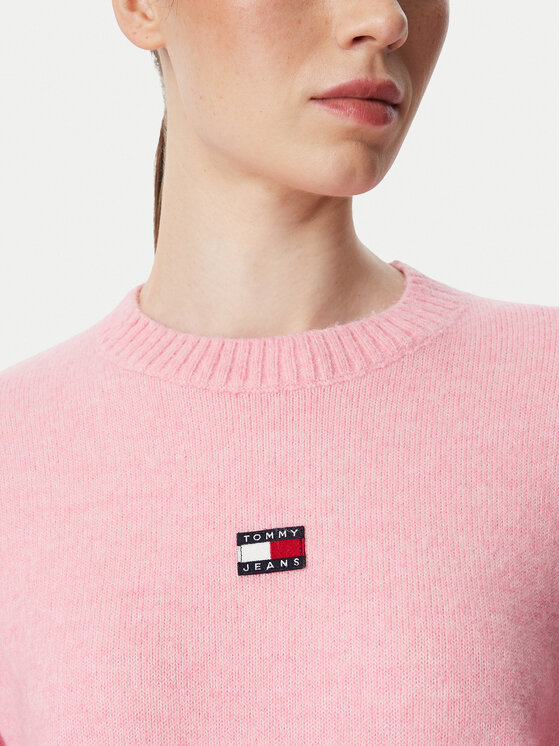 Tommy Jeans Tommy Jeans Maglione Fluffy Badge DW0DW23831 Rosa chiaro Regular Fit