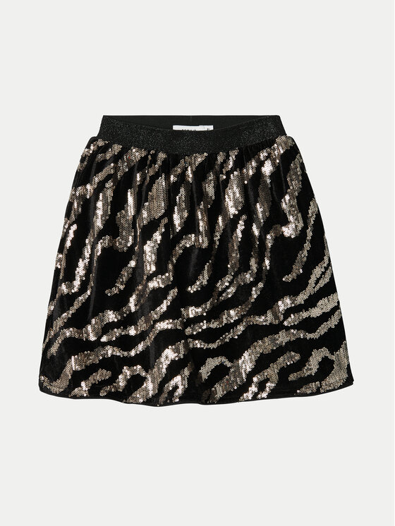NAME IT Sukňa 13237249 Čierna Regular Fit
