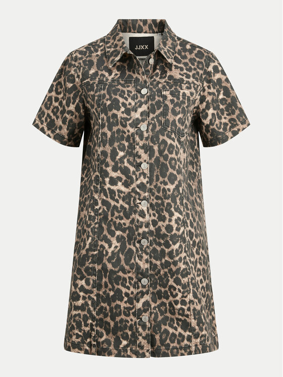 JJXX JJXX Srajčna obleka Sarah 12280375 Rjava Standard Fit