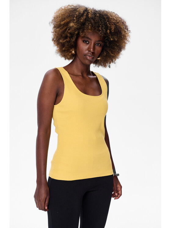 blue shadow blue shadow Top Sai Żółty Regular Fit