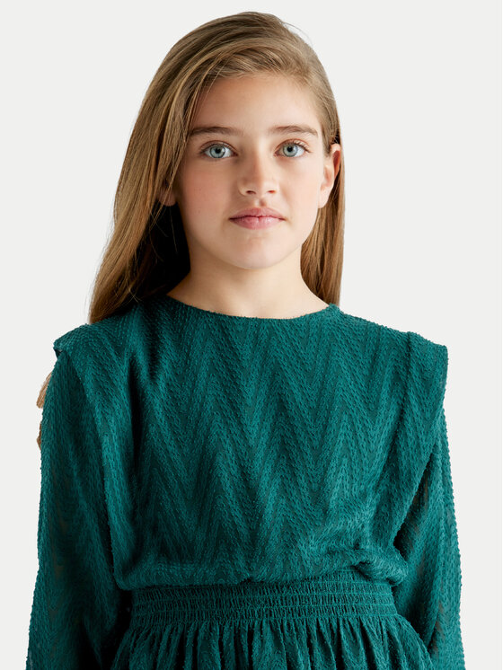 Mayoral Mayoral Elegantna haljina 7977 Zelena Regular Fit