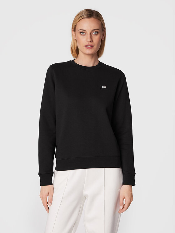 Tommy Jeans Tommy Jeans Μπλούζα Fleece DW0DW09227 Μαύρο Regular Fit