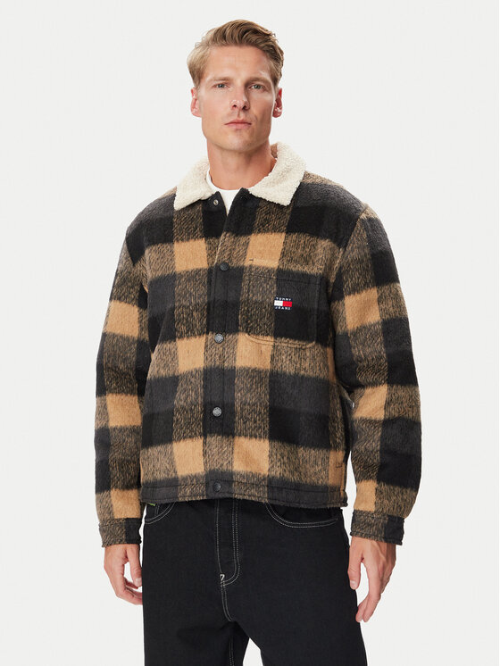Tommy Jeans Tommy Jeans Marškinių švarkas DM0DM23523 Ruda Regular Fit
