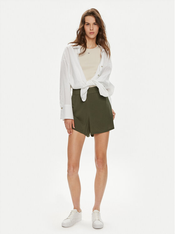 ONLY ONLY Szorty materiałowe Nova 15325521 Zielony Regular Fit