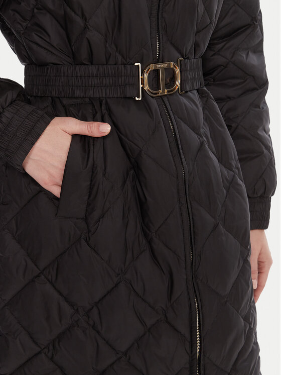 TWINSET TWINSET Átmeneti kabát 252TP2130 Fekete Regular Fit