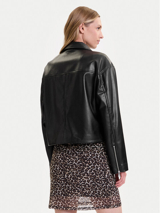 ONLY ONLY Куртка зі штучної шкіри Nicki 15356871 Чорний Regular Fit