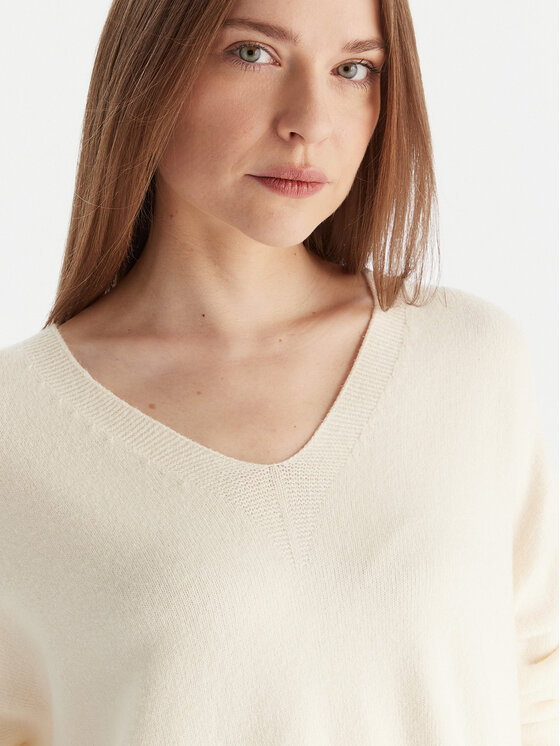 Kontatto Kontatto Sweter 3M0842C Écru Relaxed Fit