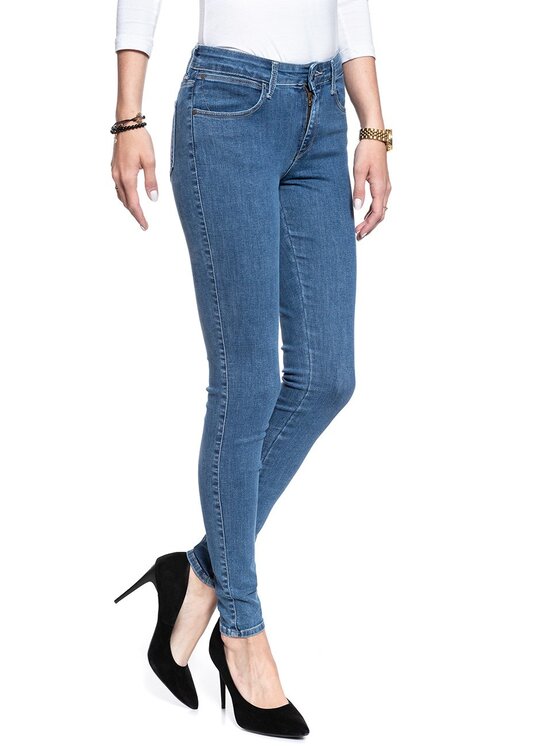 Wrangler Wrangler Jeansy SKINNY Niebieski Skinny Fit