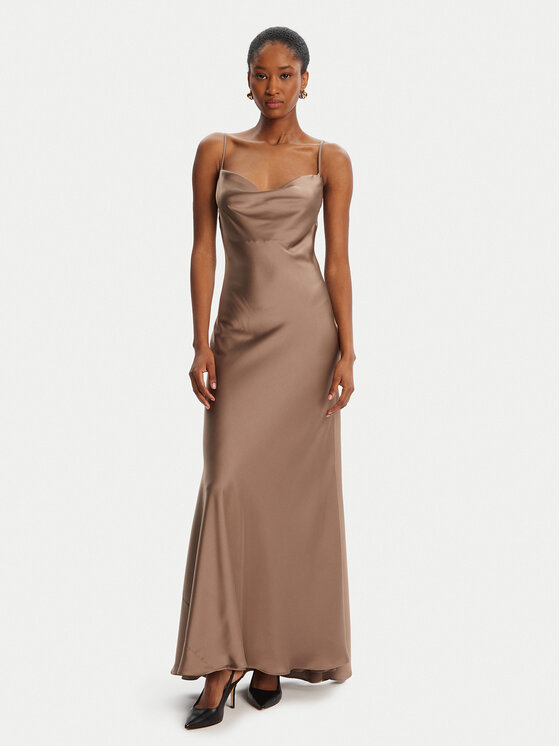 BARDOT Sukienka wieczorowa Monroe Cowl Neck Maxi 59709DB3 Brązowy Regular Fit