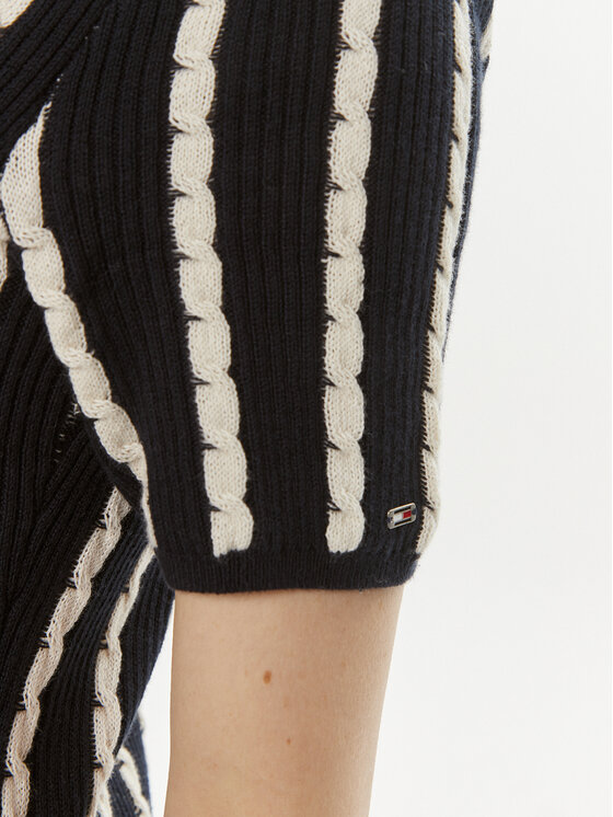 Tommy Hilfiger Tommy Hilfiger Kötött ruha WW0WW41748 Sötétkék Regular Fit