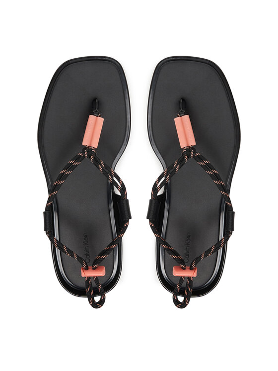 Calvin Klein Calvin Klein Sandále Beach Sandal Rope Pu 2 HW0HW02967 Čierna