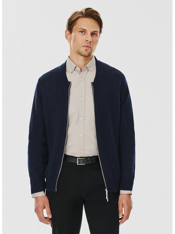 Pako Lorente Pako Lorente Sweter P24WF-2X-001 Granatowy Classic Fit