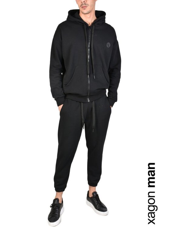 Xagon Xagon Felpa MDAWS6 | Fleece Nero Regular Fit