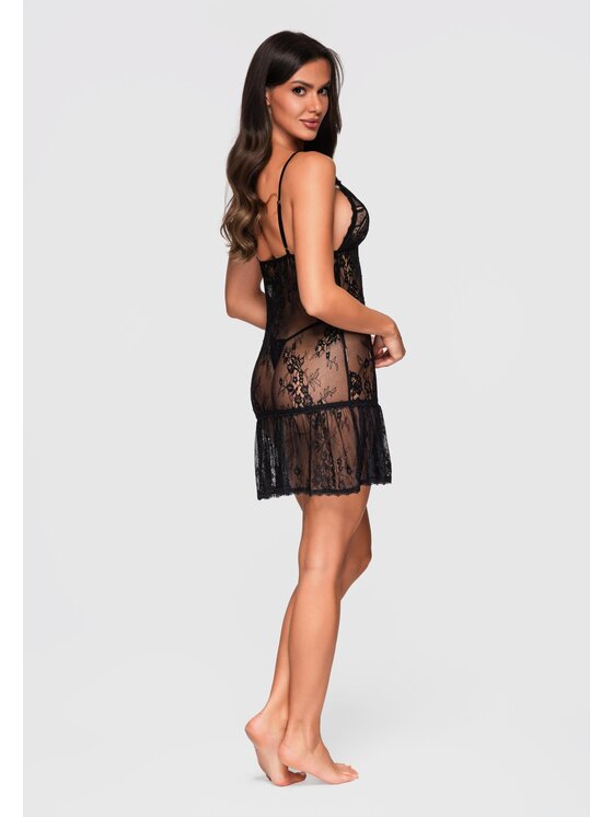 Ombre Ombre Piżama LW-NWNS-0101 Czarny Regular Fit
