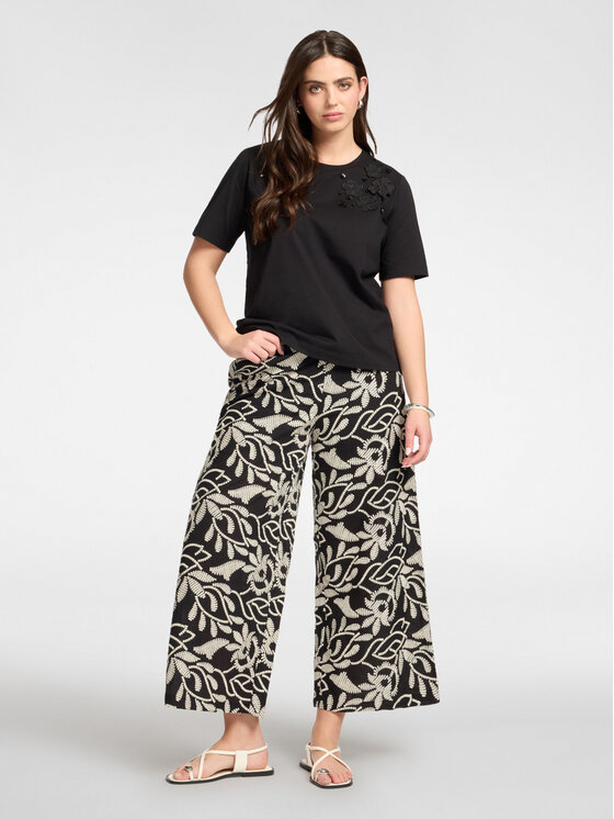 Elena Mirò Elena Mirò T-Shirt G345Z000557N033 Czarny Regular Fit