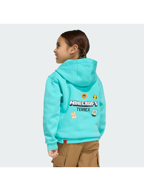 adidas adidas Bluza techniczna Minecraft Turkusowy Regular Fit