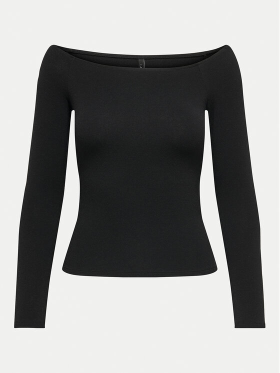 ONLY ONLY Bluza Glamour 15339763 Črna Slim Fit