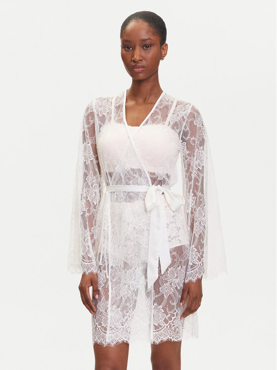 Hunkemöller Hunkemöller Accappatoio Magdalena 302070 Bianco
