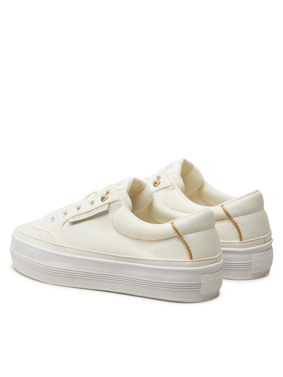Tommy Hilfiger Tommy Hilfiger Sneakersy Essential Vulc Textile Sneaker FW0FW08323 Écru