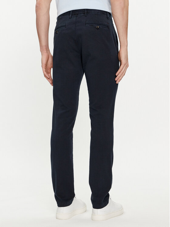 Tommy Hilfiger Tommy Hilfiger Chinosy Bleecker MW0MW33910 Granatowy Slim Fit