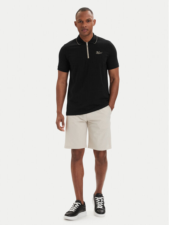 KARL LAGERFELD KARL LAGERFELD Polokošile 745021 562221 Černá Regular Fit