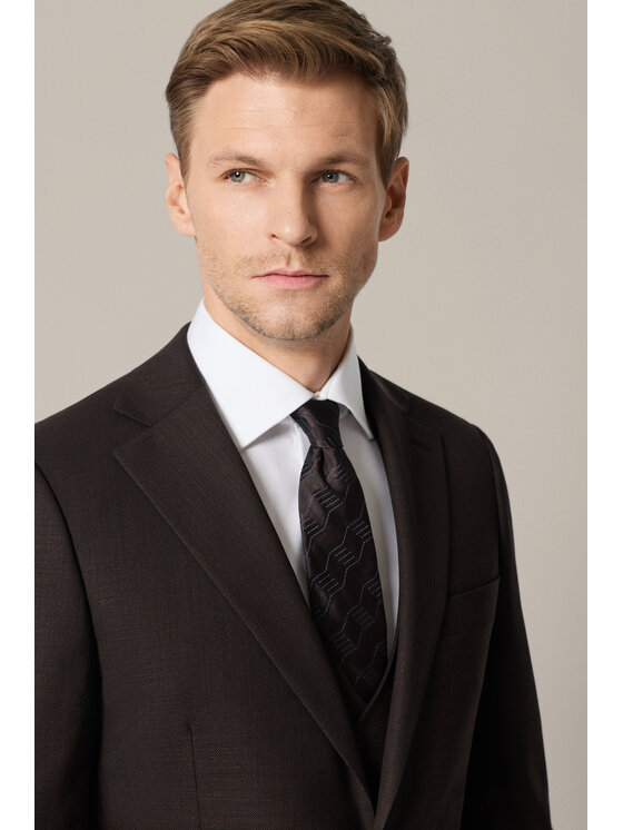 Lancerto Lancerto Garnitur Segovia GA073126000043 Brązowy Slim Fit