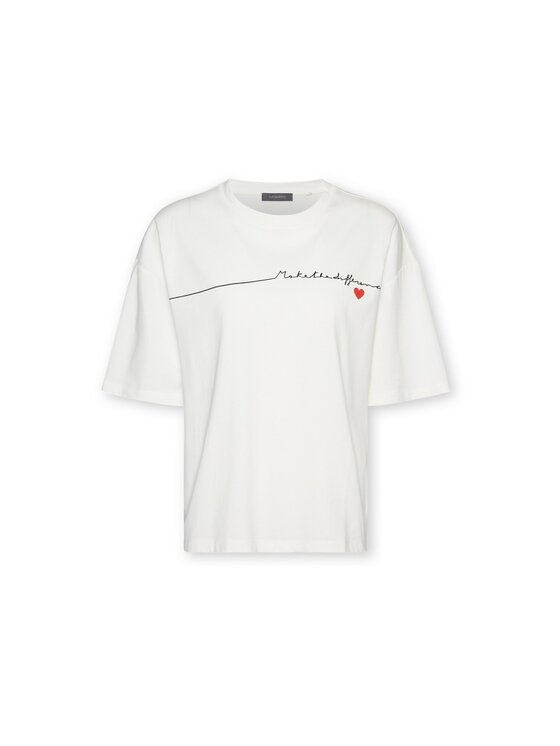 Elena Mirò Elena Mirò T-Shirt G015Z000653N011 Biały Regular Fit