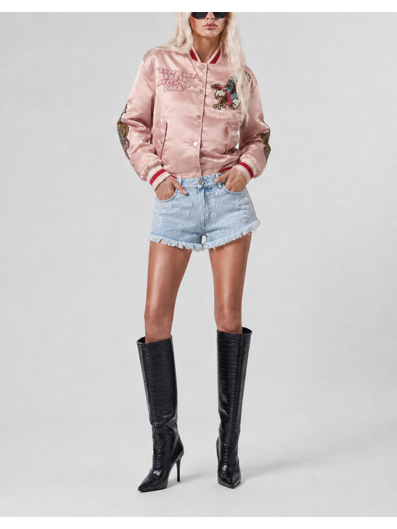 PHILIPP PLEIN PHILIPP PLEIN Džínsové šortky 31768 Modrá Skinny Fit