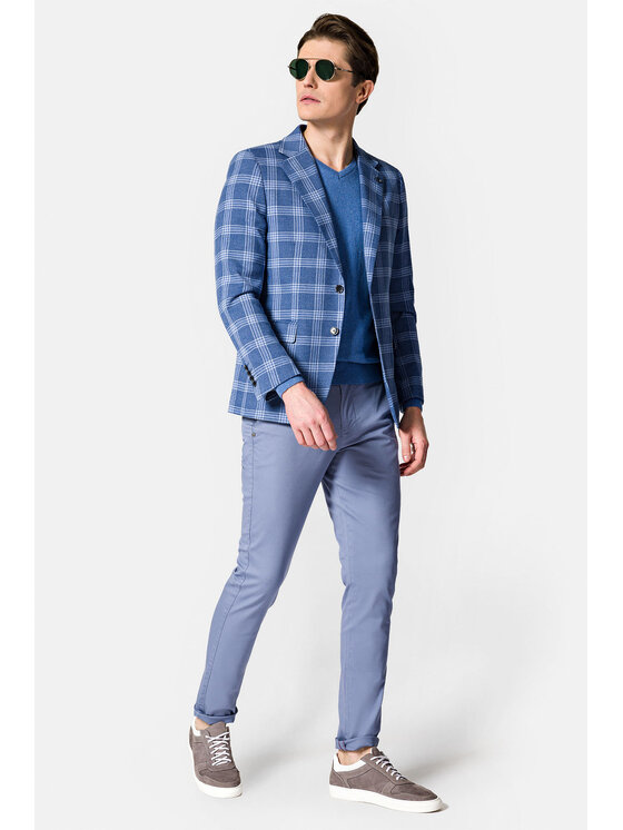 Lancerto Lancerto Marynarka Estepona MA131123000008 Niebieski Slim Fit