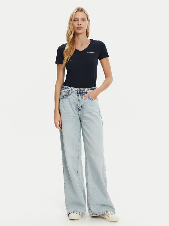 Guess Jeans Guess Jeans T-Shirt W4YI23 J1314 Dunkelblau Slim Fit