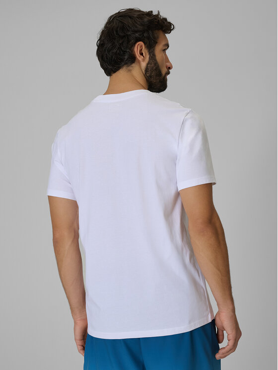 4F 4F T-Shirt BEACHWEAR Biały Regular Fit