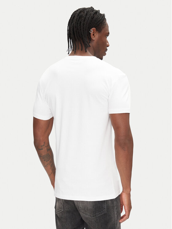 Just Cavalli Just Cavalli T-Shirt 78OAHT12 Bílá Slim Fit
