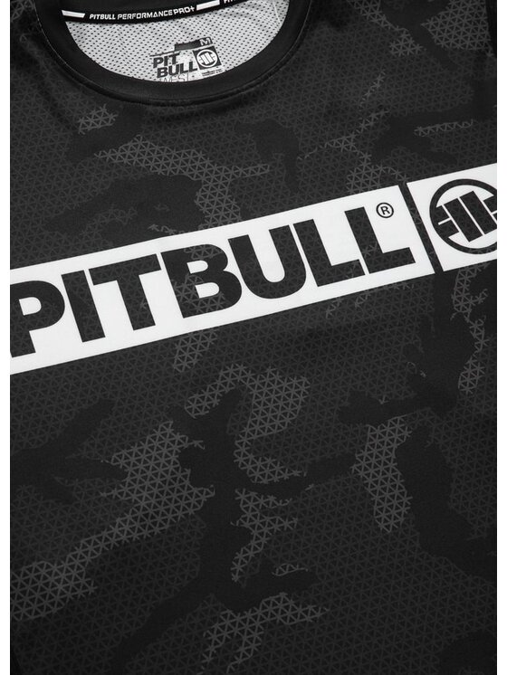 PITBULL PITBULL Koszulka techniczna Longsleeve Mesh Performance Pro plus Net Camo Hilltop II M Czarny Regular Fit