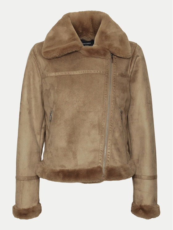 Vero Moda Vero Moda Ovčje usnje Peggy 10290150 Rjava Regular Fit
