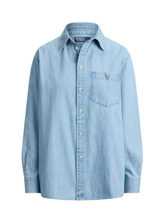 Polo Ralph Lauren Polo Ralph Lauren Džinsa krekls 211B17139001 Gaiši zila Oversize