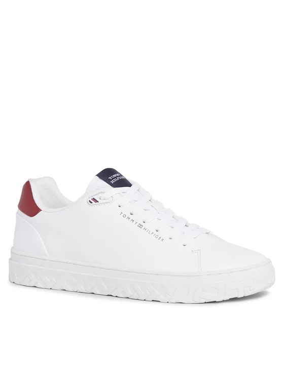 Tommy Hilfiger Sneakers Court Thick Cupsole Leather FM0FM04830 Weiß