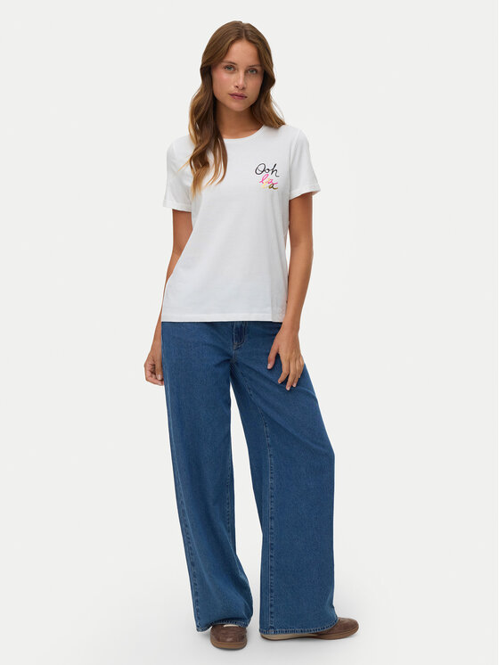 Vero Moda Vero Moda Majica Ikami 10340181 Bela Regular Fit