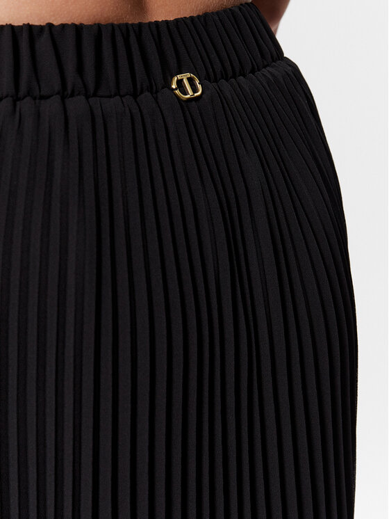 TWINSET TWINSET Fustă plisată 231TT2022 Negru Regular Fit