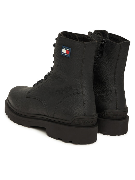Tommy Jeans Tommy Jeans Auliniai batai Tjm Lace Up Tumbled High EM0EM01631 Juoda