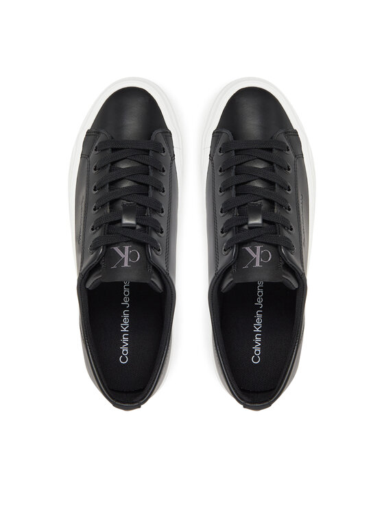 Calvin Klein Jeans Calvin Klein Jeans Laisvalaikio batai Vulc Flatform Low Mg Lth YW0YW01771 Juoda