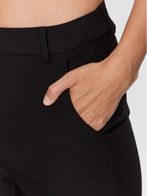 Weekend Max Mara Pantalon en tissu Patata 23513605 Noir Slim Fit