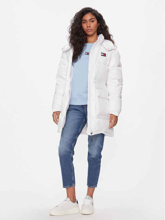 Tommy Jeans Tommy Jeans Пухено яке Alaska DW0DW16573 Бял Regular Fit