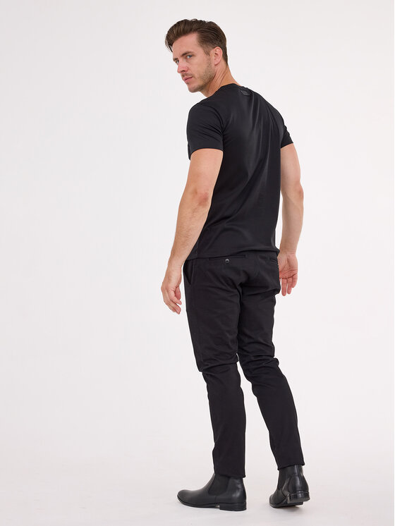 VILLARO VILLARO T-Shirt TSH028VIM Czarny Regular Fit