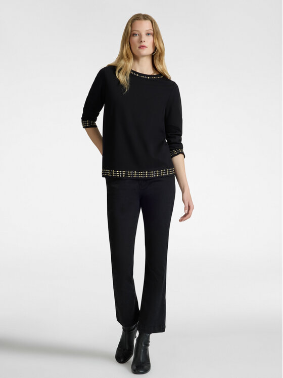 Elena Mirò Elena Mirò T-Shirt G274Z000416N033 Czarny Regular Fit